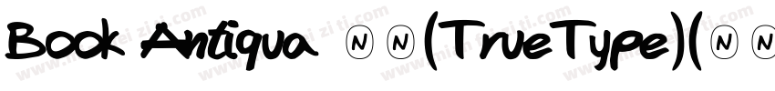 Book Antiqua 常规(TrueType)(西方)字体转换